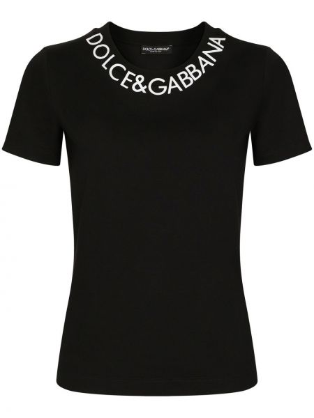 Mustriline t-särk Dolce & Gabbana must