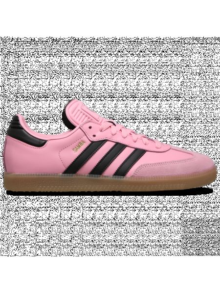 Chaussures de ville en cuir Adidas rose