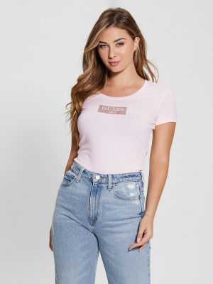Camiseta ajustada Guess rosa