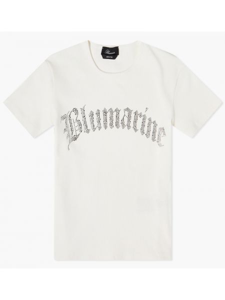 Біла футболка зі стразами Blumarine