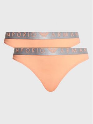Stringi Emporio Armani Underwear pomarańczowe