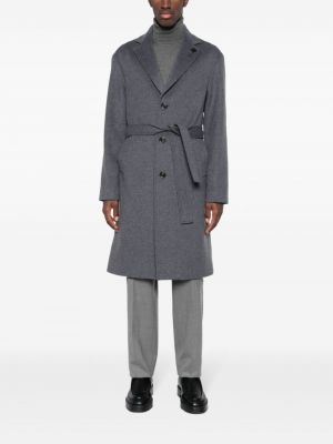 Vlněný kabát Lardini šedý