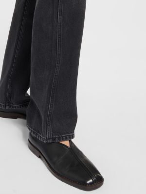 Voľné džínsy s rovným strihom s vysokým pásom Re/done čierna