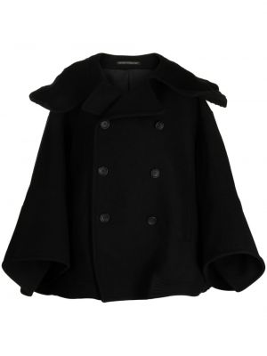 Cappotto di lana Yohji Yamamoto nero