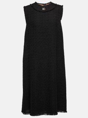 Mini vestido de tweed Dolce&gabbana negro