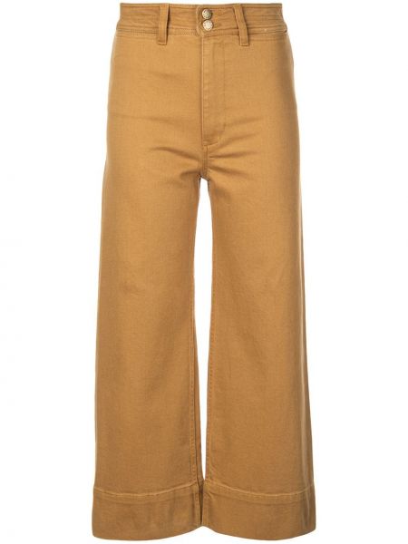Укороченные прямые брюки Apiece Apart, оранжевые