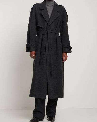 Woll trenchcoat The Frankie Shop