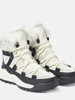 Semišové sněžné boty Sorel bílé