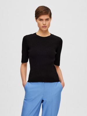 Пуловер Selected Femme черно