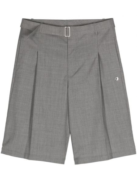 Bermudas en laine plissées Etudes gris