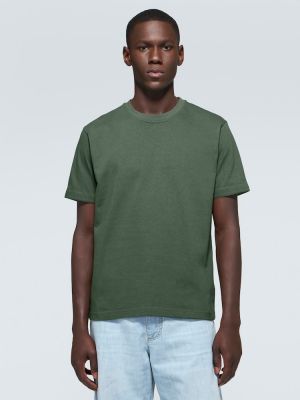 Camiseta de algodón de tela jersey Bottega Veneta verde