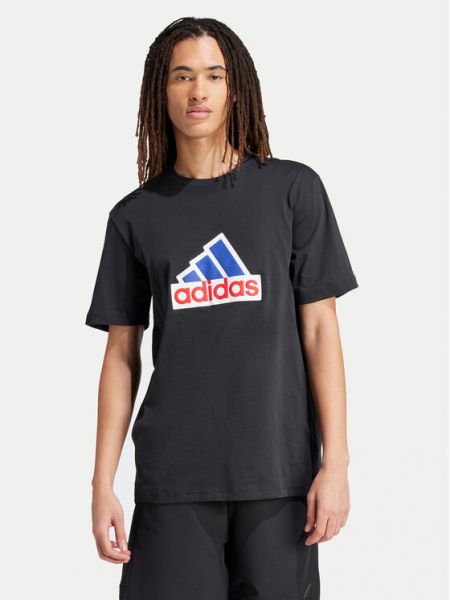 Voľné priliehavé športové tričko Adidas čierna