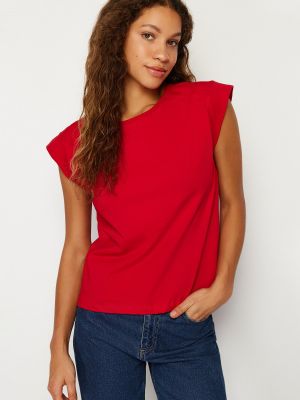 Adīti t-krekls Trendyol sarkans