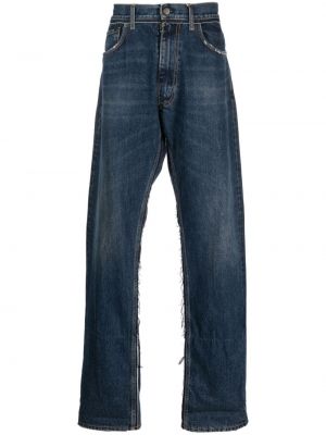 Roztrhané džínsy s rovným strihom Maison Margiela modrá