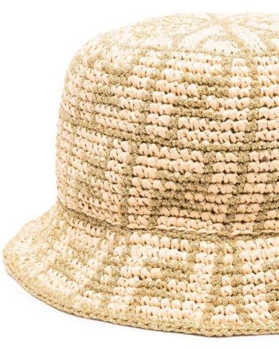 Pletený klobouk Fendi zlatý