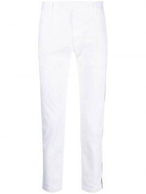 Pruhované rovné kalhoty Dsquared2 bílé