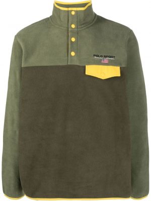 Hímzett kockás fleece melegítő felső Polo Ralph Lauren