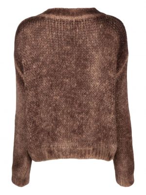 Vlněný svetr z alpaky Roberto Collina hnědý