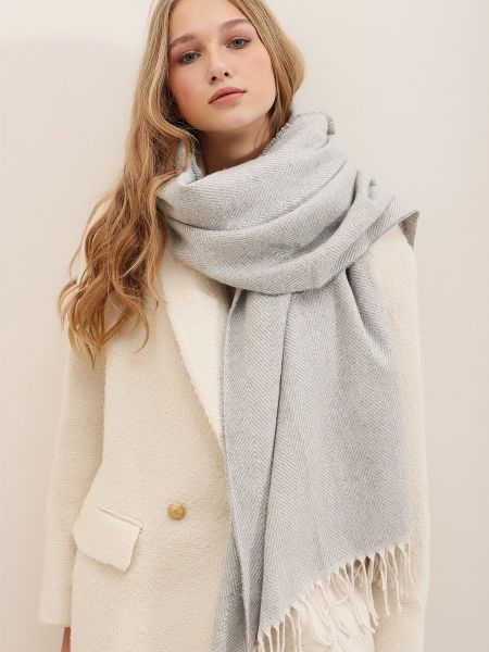 Вовняний шарф Trend Alaçatı Stili сірий