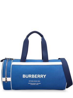 Valigia di nylon Burberry blu