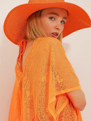 Căciulă cu croială lejeră Trend Alaçatı Stili portocaliu