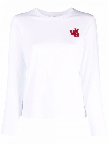 Camiseta con bordado Victoria Victoria Beckham blanco