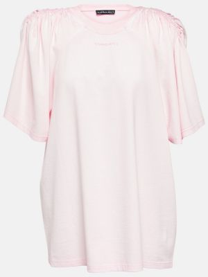 Top con bordado de algodón Y/project rosa