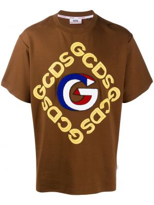 Tričko s potlačou Gcds hnedá