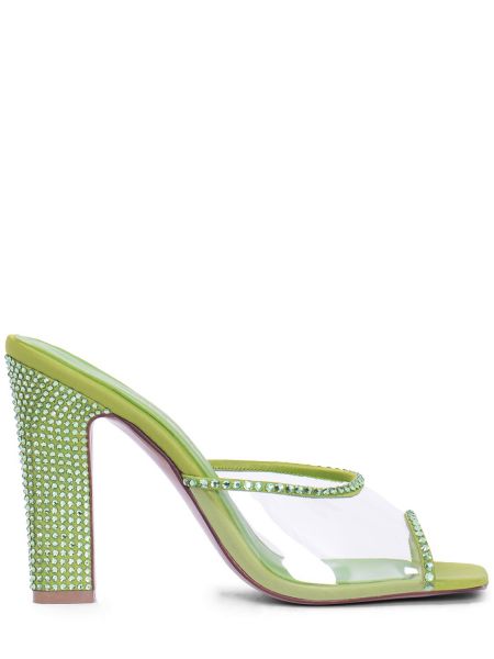 Mules de cristal Andrea Wazen verde