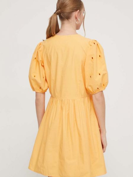Pamut mini ruha Desigual narancsszínű