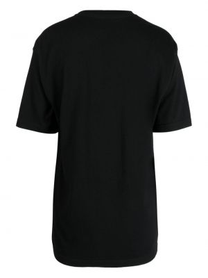 T-shirt avec perles en coton à imprimé Undercover noir
