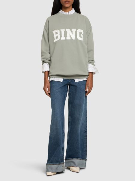 Bluza bawełniana Anine Bing zielona
