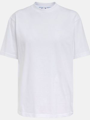 Jersey t-shirt aus baumwoll mit print Off-white weiß