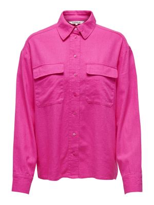 Bluză de in Only roz