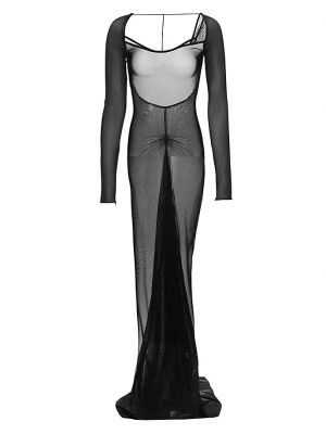 Прозрачное платье Laquan Smith черное