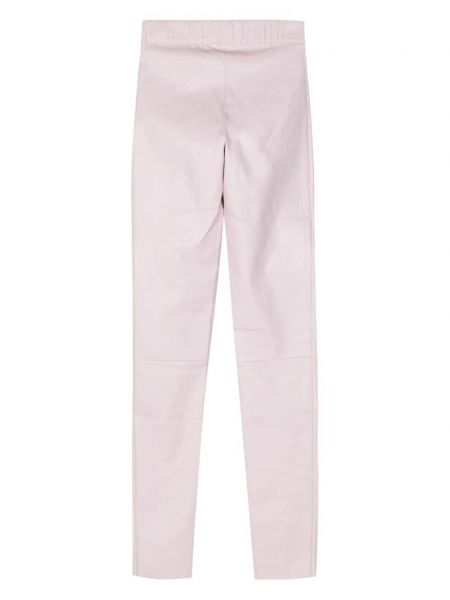 Kožené úzké kalhoty Max & Moi růžové