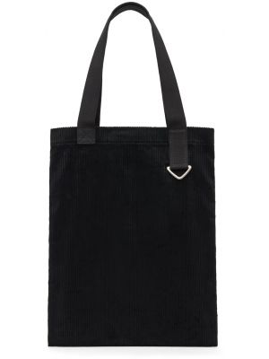 Черная объемная вельветовая большая сумка-шоппер Rick Owens Drkshdw