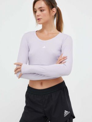 Блуза с дълъг ръкав Adidas Performance виолетово