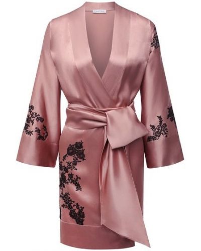Шелковый халат Carine Gilson - Розовый