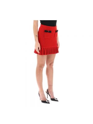 Mini falda de punto Self-portrait rojo