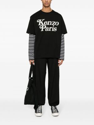 Bavlněné cargo kalhoty Kenzo černé