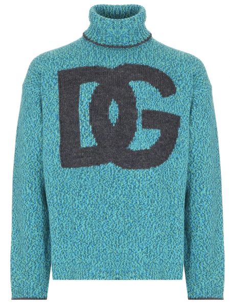 Шерстяной свитер Dolce & Gabbana зеленый
