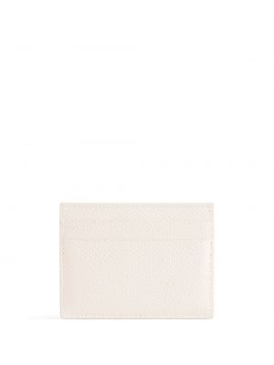 Kožená peněženka s potiskem Balenciaga bílá