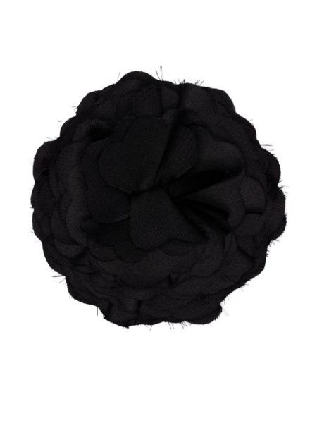 Černá květinová brož Manuri