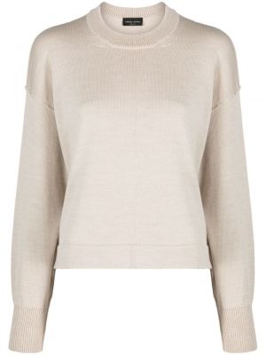 Vlnený sveter z merina Roberto Collina béžová