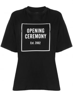 Camiseta con estampado Opening Ceremony negro