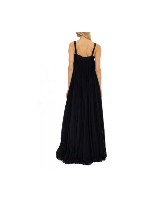 Vestido largo plisado Dolce & Gabbana negro