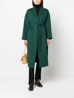 Płaszcz wełniany Ermanno Firenze zielony