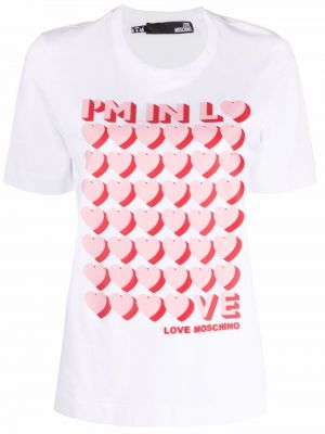 T-shirt Love Moschino vit