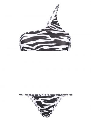 Bikini z nadrukiem w zebrę The Attico